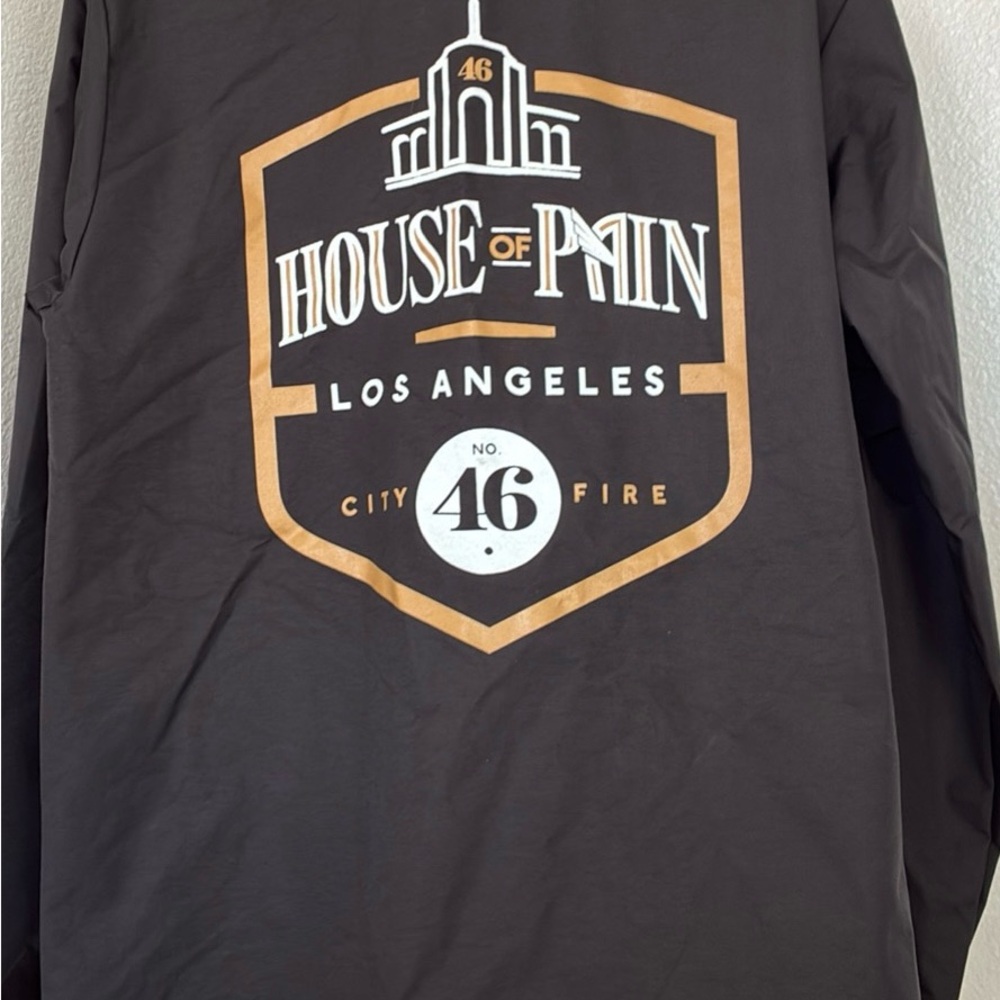 Los Angeles city fire jacket windbreaker no. 46 House of Pain Vtg firefighters